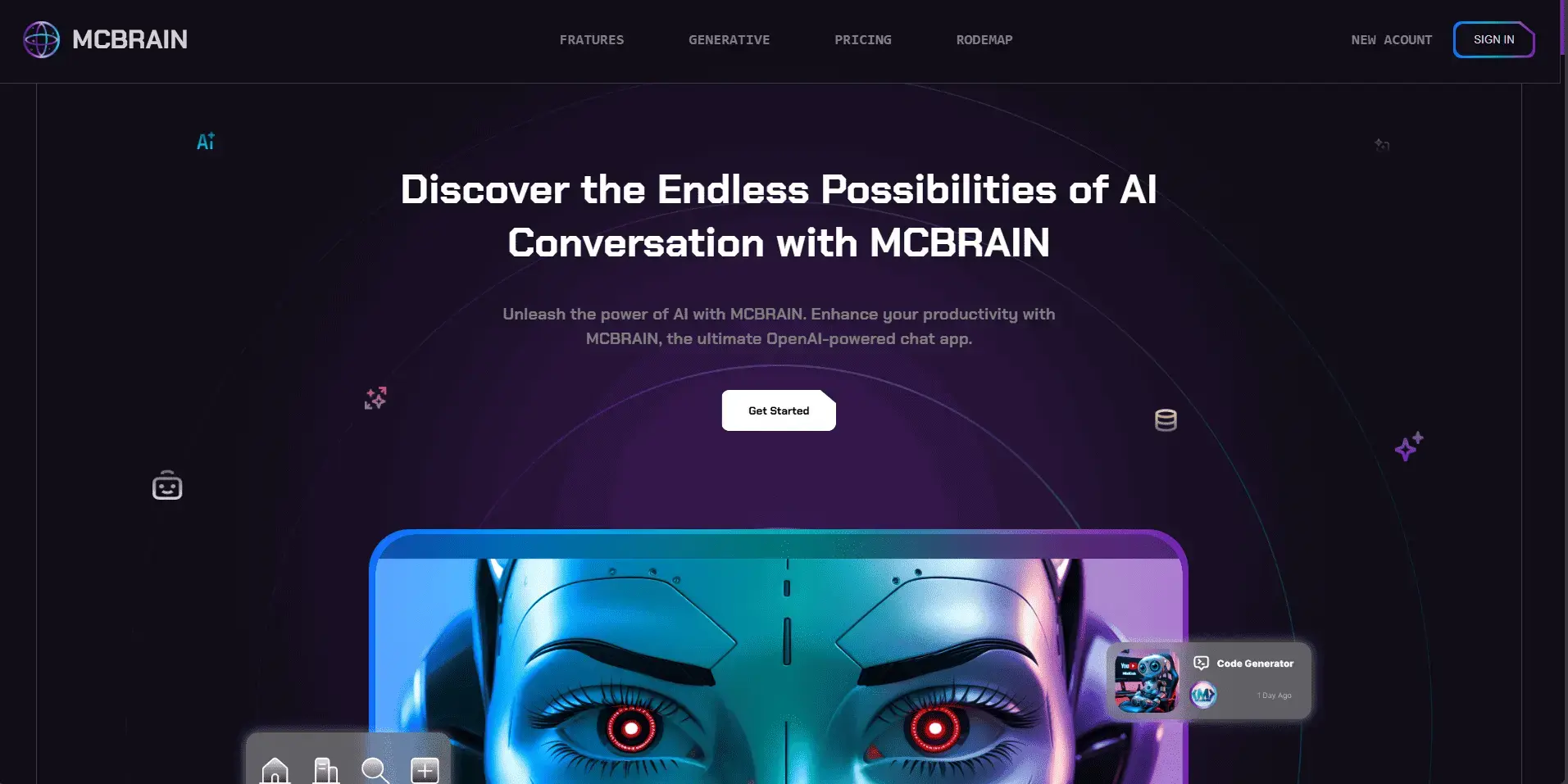 Modern AI SaaS Landing Page
