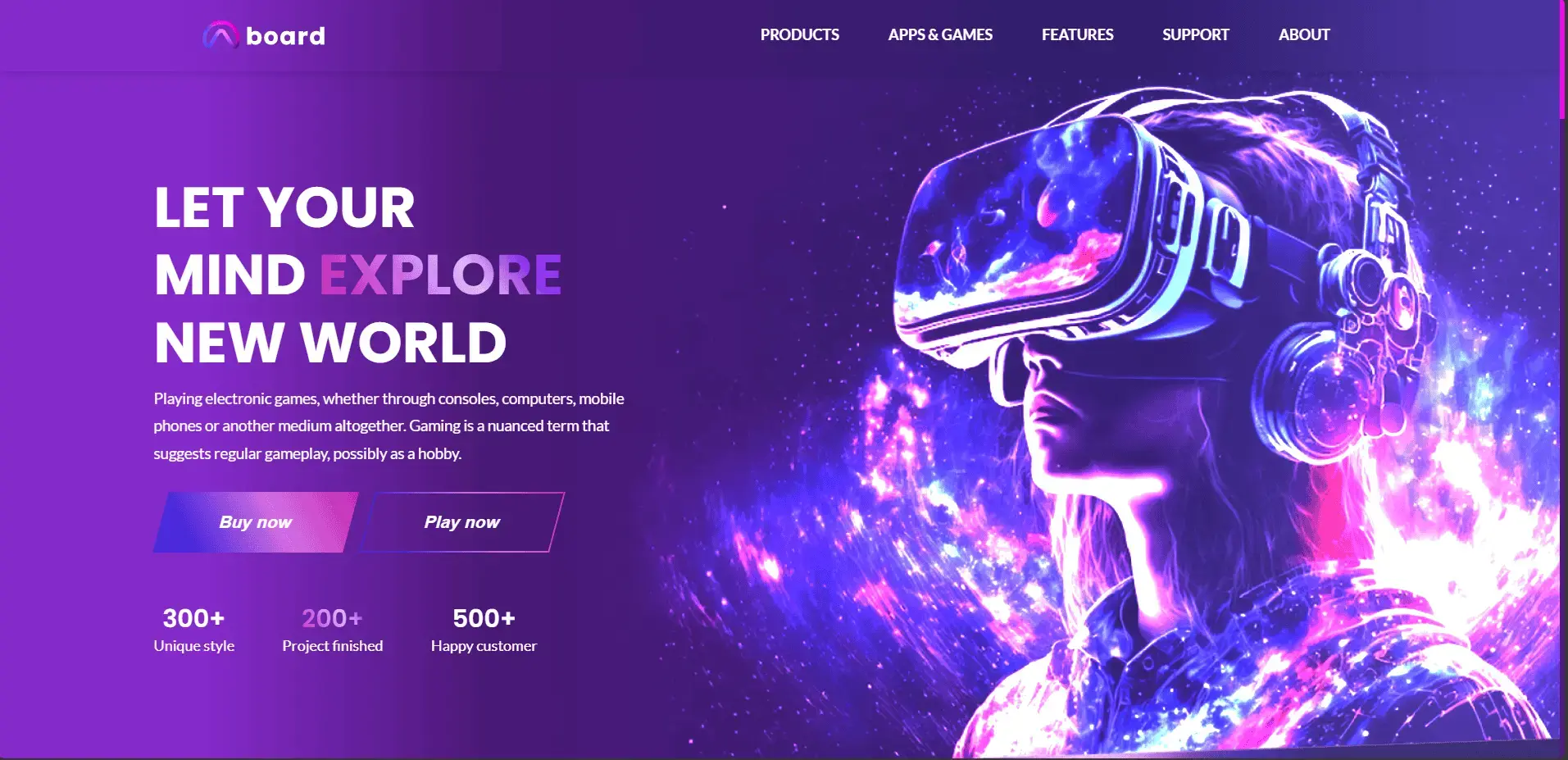 Animated Gaming Portal Showcase