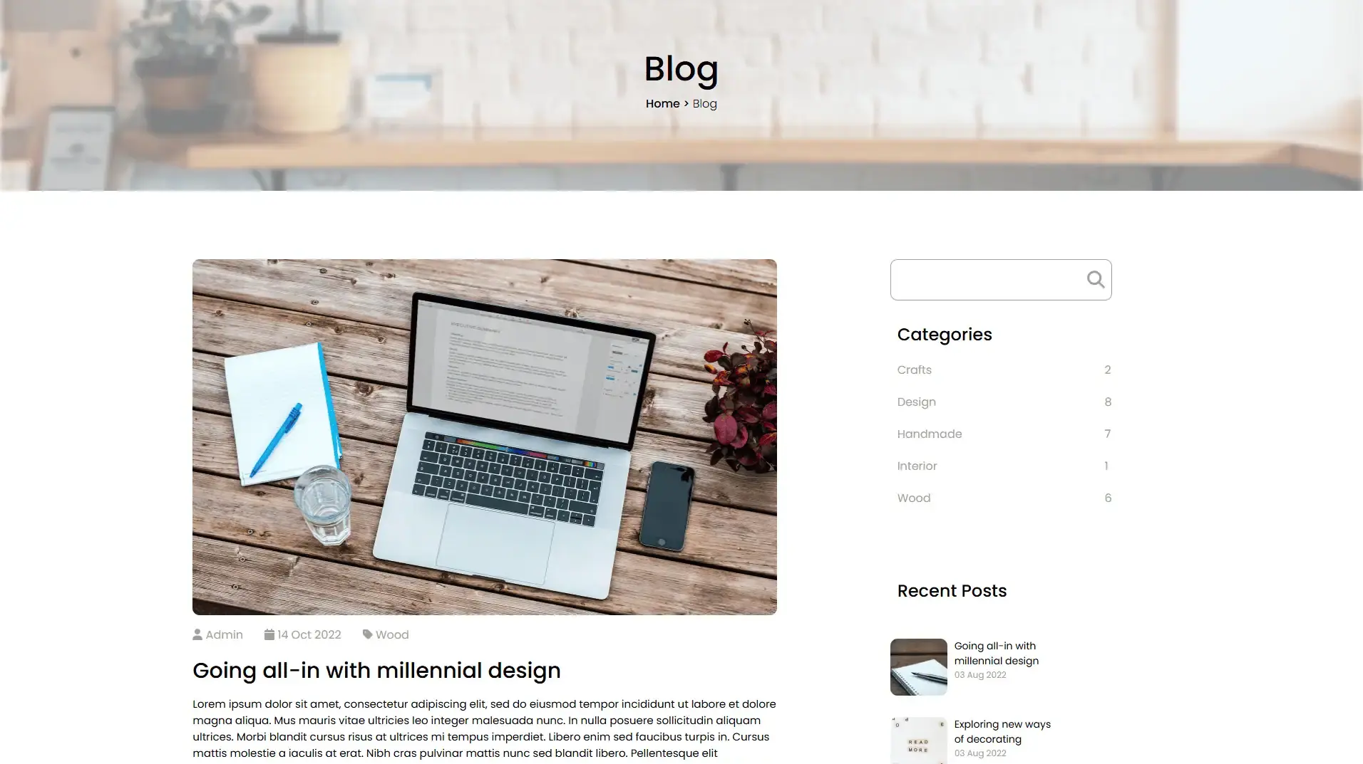 Modern Furniture E-Commerce screenshot 1