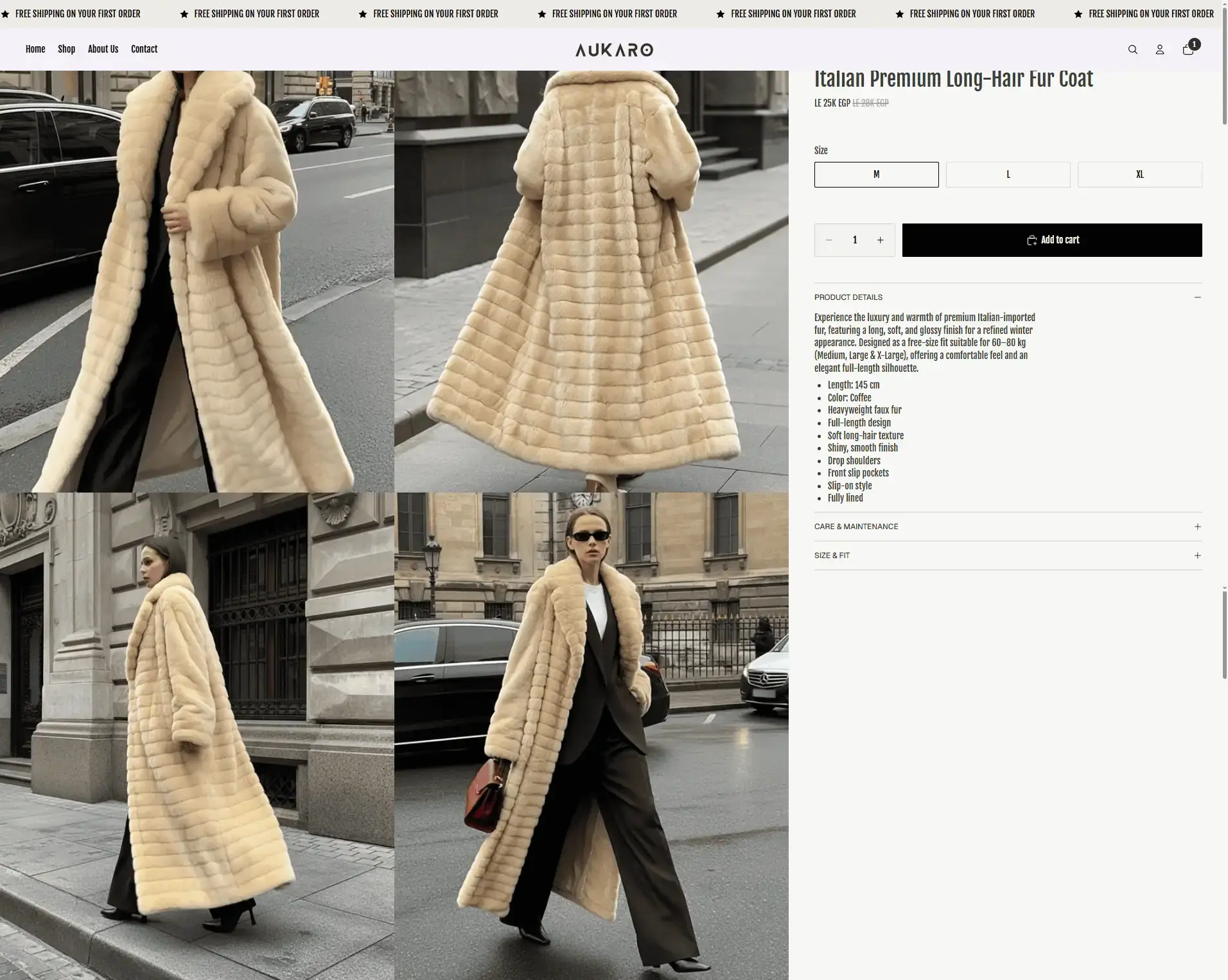 Luxury Fashion Brand - Shopify Store screenshot 1