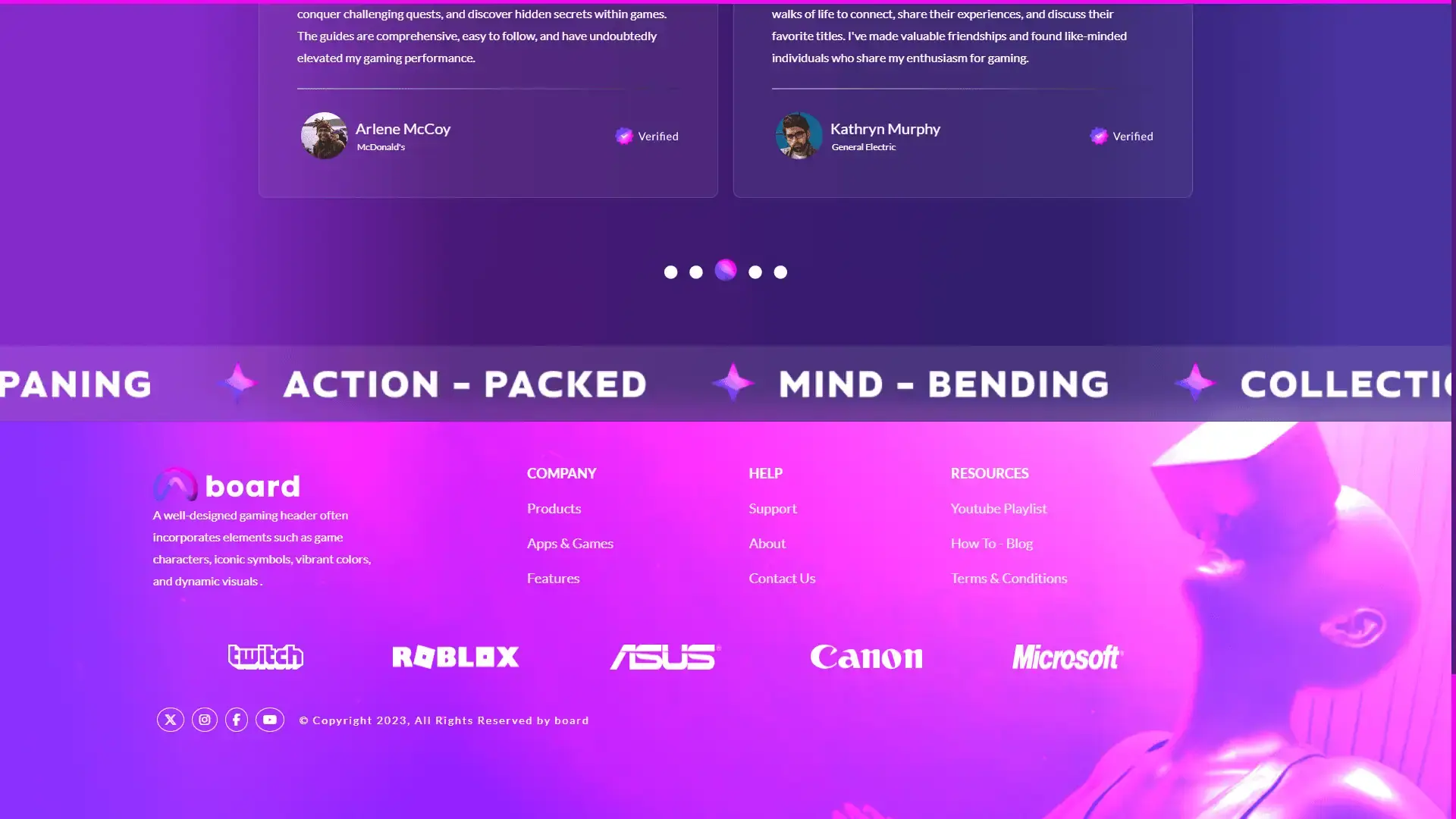 Animated Gaming Portal Showcase screenshot 3