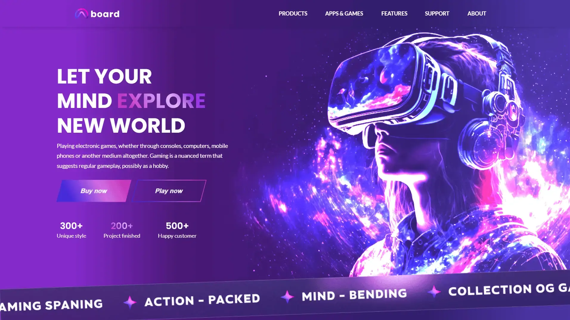 Animated Gaming Portal Showcase screenshot 4