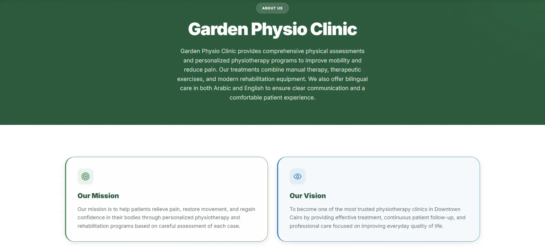 Garden Physio Clinic Multilingual Web Platform screenshot 7