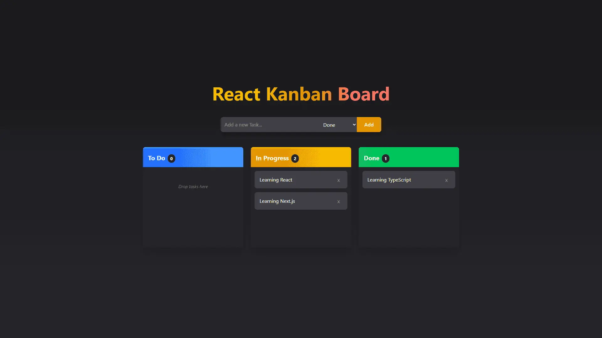 Kanban Task Management Board screenshot 1