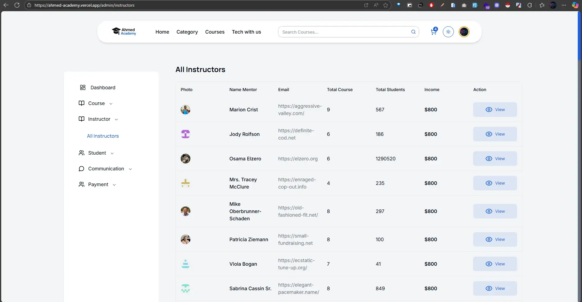 Education Platform + Admin & Instructor Dashboard screenshot 19