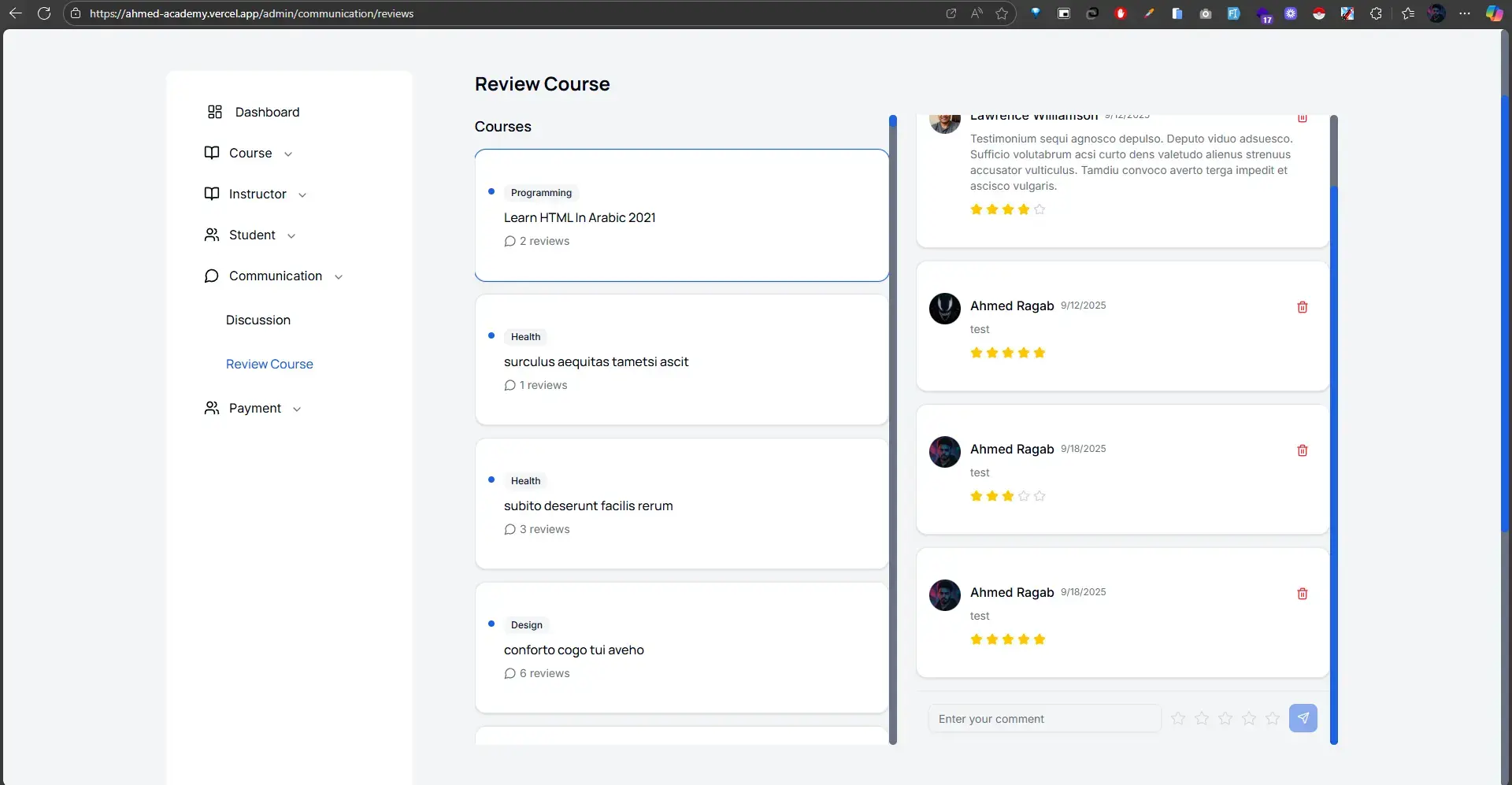 Education Platform + Admin & Instructor Dashboard screenshot 20