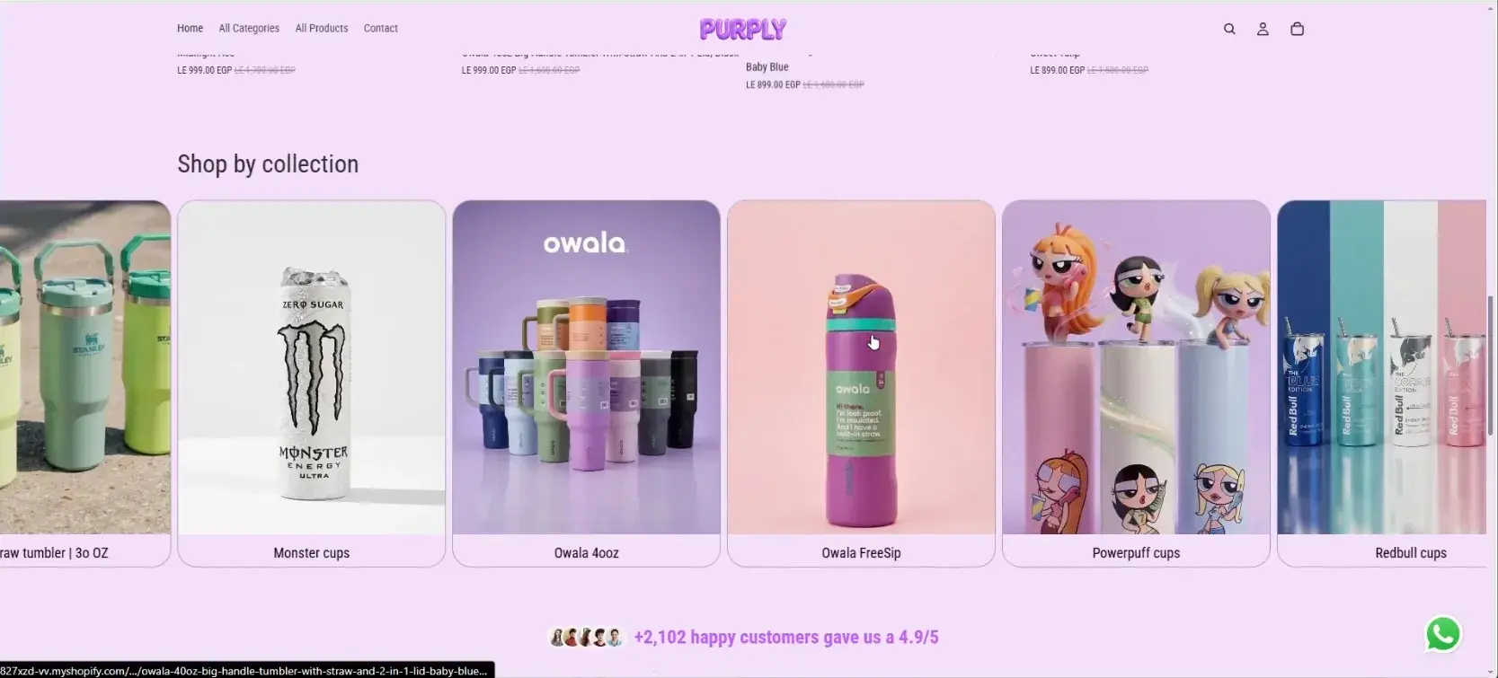 Purply - Trendy Cups & Accessories E-Commerce Store screenshot 1