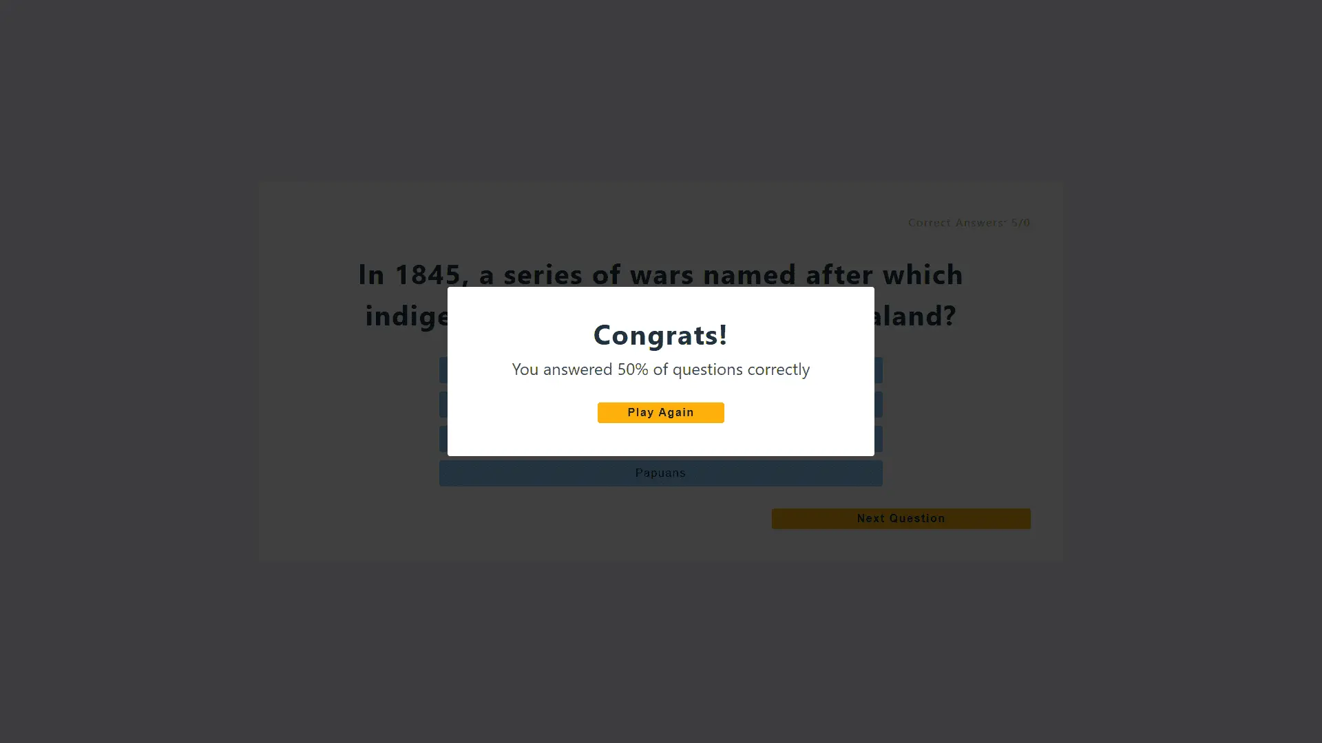 API-Powered Quiz Challenge screenshot 2