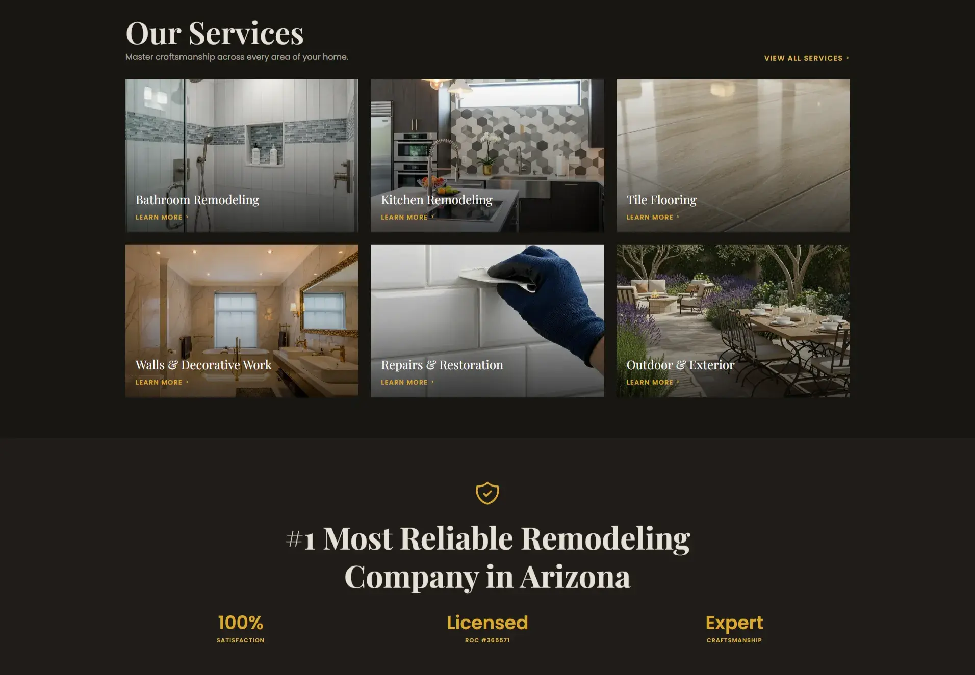 Symmetry Stones – Corporate Website for Remodeling Contractor screenshot 1