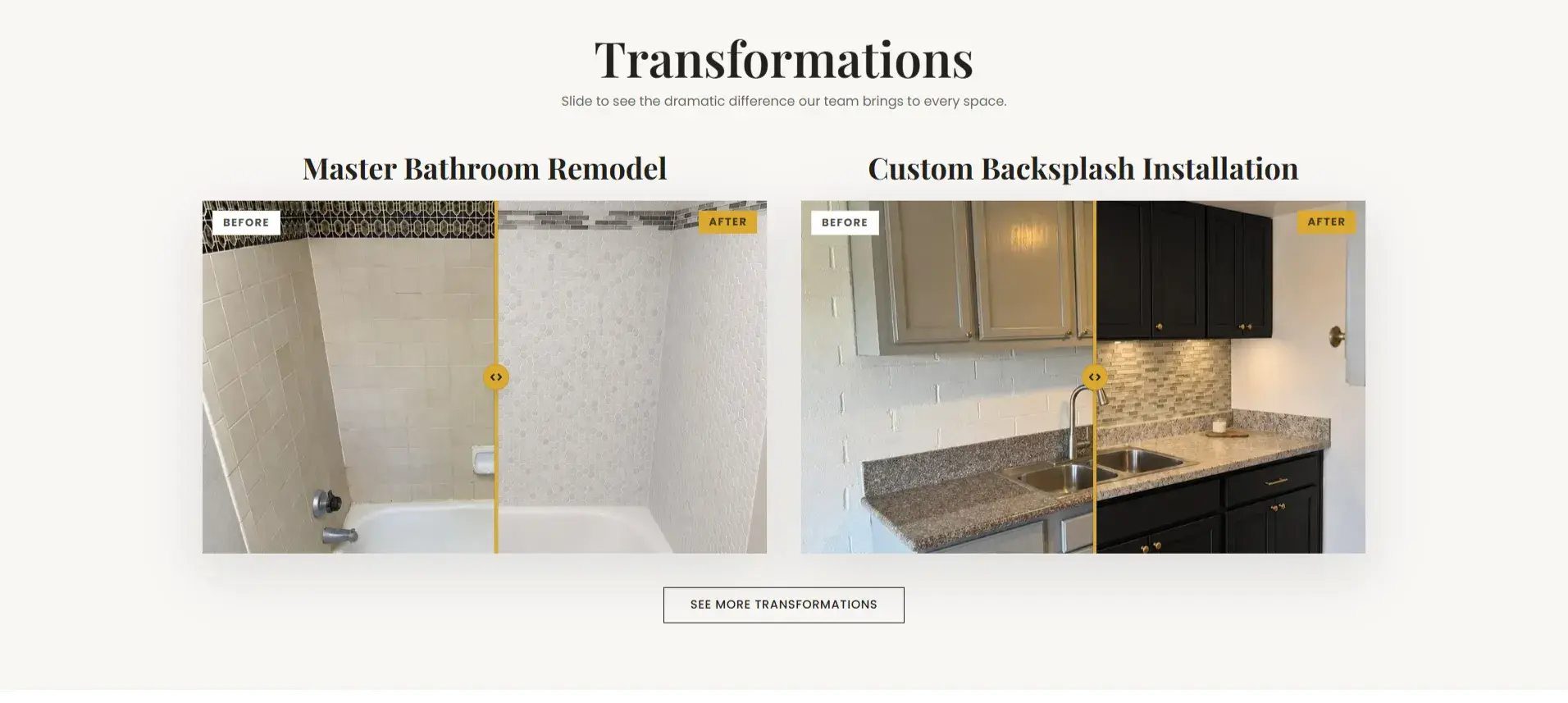 Symmetry Stones – Corporate Website for Remodeling Contractor screenshot 2