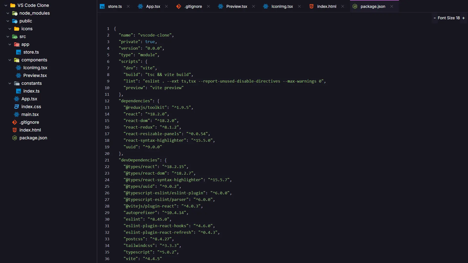 VS Code Interface Recreation screenshot 3